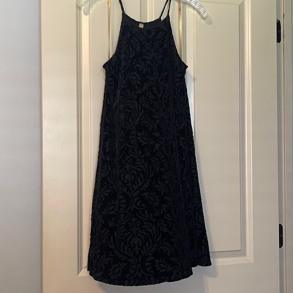 Final Touch Brand, Black Velvet Tank Dress, Size L